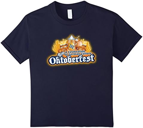 Kids Octoberfest tee shirt Oktobeerfest T-Shirt Party Costume 12 Navy