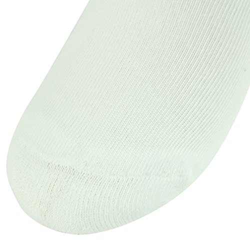 Fasoar Teens Football Socks Soccer Rugby Sports Tube Socks Cotton Cushion Boot Socks 10 Pairs White Blue-Stripe - Thumbnail 3