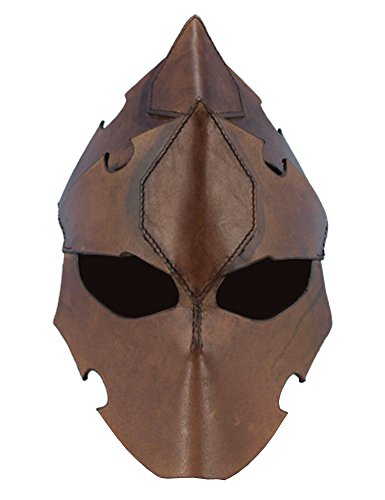 Warrior Leather Helmet, brown, LARP - Image 3