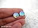 Small Iridescent Rainbow Scale Mermaid Stud Earrings -8mm, 10mm or 12mm Titanium or Surgical Stainless Steel Posts Nickel Free, Hypoallergenic