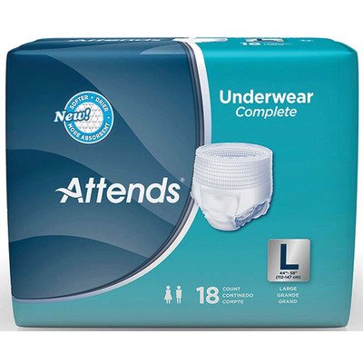 ATTENDS UNDERWEAR SUPER PLUS, LARGE 44