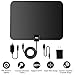 TV Antenna,by Ailun,Ultra Thin Indoor HDTV Antenna for High Reception,50 Mile Range with Detachable Amplifier Signal Booster for UHF VHF PowerSupply,16.4ft Coaxial Cable[Black]