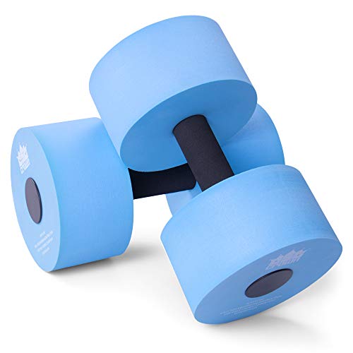 Aqua Dumbbell Two-Pack | Foam Resistance Fitness Equipment | Low Impact Exercise Weight Accessory | Water Aerobics & Swimming Pool Resistance Workout Gear