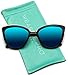 WearMe Pro Womens Cat Eye Mirrored Reflective Lenses Oversized Cateyes Sunglasses