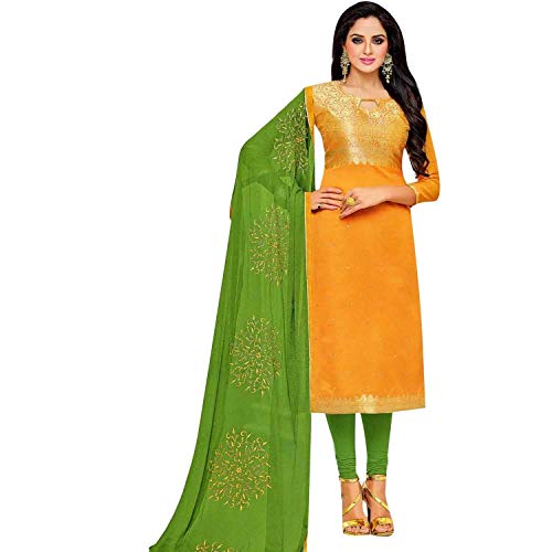 Ladyline Banarasi Silk Salwar Kameez Partywear Formal Womens Dress Ready to wear Indian Pakistani Salwar Suit