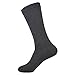 Enerwear Men's Classics Dress Flat Knit Crew Socks Pack of 6 (One Size Fit Most, Gray)