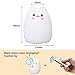 Elfeland Children Night Light LED Cute Silicone Cat Lamp 12+1 Colors/6 Lighting Modes/USB Rechargeable/Timing Off Remote&Tap Control Night Light for Kids Nursery Baby Bedroom Living Room Birthday Gift