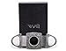 RAAM Designer Cigar Cutter | Sharp Double Blade | Stainless Steel | Silver