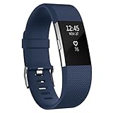 Fitbit Charge 2 Bands, AK Classic Edition Adjustable Comfortable Replacement Wristbands for Fitbit Charge 2 Heart Rate [No Tracker] (Blue, Small)