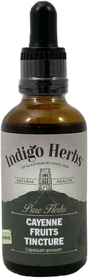 Indigo Herbs Cayenne Tincture 50ml - Quality Assured Herbal Supplement