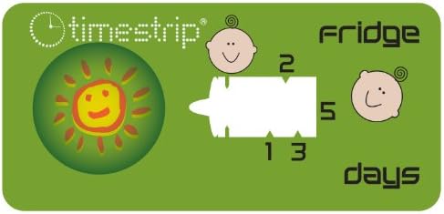 Timestrip 800-092 5 Day Fridge Baby Food Time Indicator, (Pack of 100)