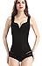 Movingtime Women Zebra Lines Stripe Seamless Shapewear Postpartum Abdomen Slimming Cincher Shaper Corset Briefer Bodysuit (XL, Black)