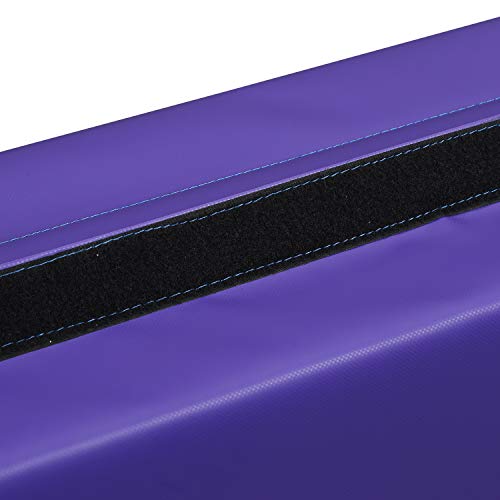 ZENOVA Folding 4'' Thick Cushion Gymnastics Landing Mat Core Workout Mats 3 Panel Tumbling Crash Pad Crash Mats (purple2) - Thumbnail 6
