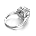 Yoursfs Crystal Cocktail Ring Ladies 18ct White Gold Plated Engagement Rings for Women (Clear, 8)