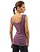 PattyBoutik Women Scoop Neck Ruched Tank Top (Purple Medium)