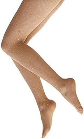 Aogetesi Women Open Srotch Fishnet Bodystockings Drill Pantyhose Tights Stockings (White)