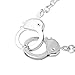 Spinningdaisy Silver Plated Lockable Handcuffs Necklace