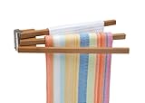Better Housewares 2480 Wall-Mounted 3-Arm Bamboo Towel Bar