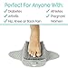 Vive Foot Scrubber Brush - Shower Skin Exfoliator Scrubber with Soft and Stiff Bristles for Men and Women, Dry Callus Sole Scrub - Exfoliating Soap Feet Cleaner with Floor Suction for Bathtub