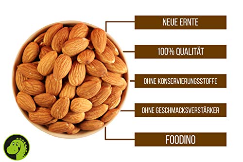 Mandeln mit Haut ganz Mandelkerne ohne Schale Mandel naturbelassen ungesalzen süß ungeschwefelt 100% Natural 500g - 5kg… – Bild 3