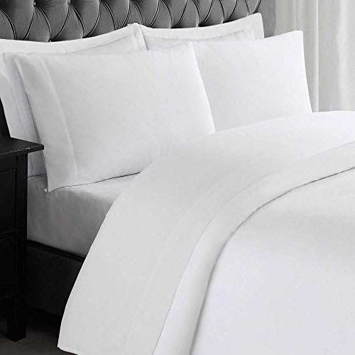 full sheets and pillowcases solid bedding sets 1900 premium double brushed really soft microfiber sheet set (White,full, 4 piece set ) Luxurious-Best Value-Beddings-Sale By United Linens