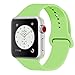 iDon Smart Watch Sport Band, Soft Silicone Replacement Sports Band Compatible for Apple Watch Band 38mm 2017 Series 3 Series 2 Series 1 All Models(S/M, Green)