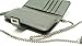 ZZYBIA® Black and White Crossbody/Wristlet Clutch 2 way Coin Zip Mobile Case Wallet Card Holder with Detechable Long Chain For most smartphones up to 6.5