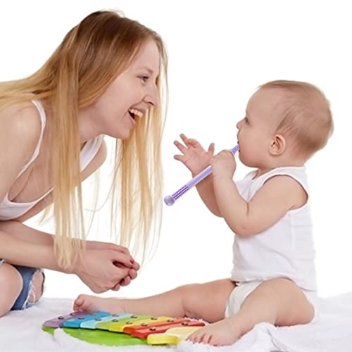 Chuya 6 Pack Hollow Teether Tube, Silicone Tubes Baby Teether Toys