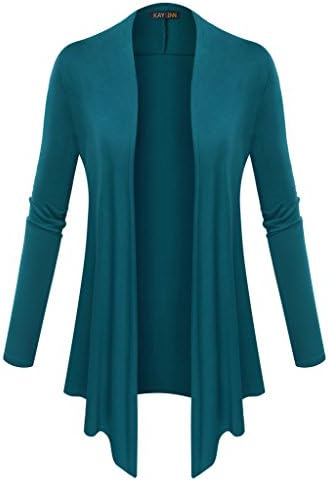 Womens Drape Hem Cardigan 5X-Large Teal Blue