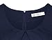 MUXXN Lady 50s Fashion Ruched Neckline Empire Waist Juniors Dress (Blue XL)