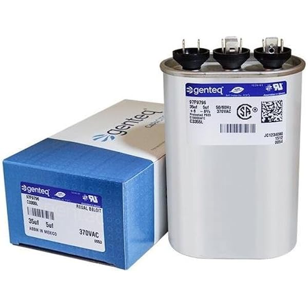 GE Genteq Oval Capacitor 35 5 uf MFD 370 Volt Z97F9685 97F9685 