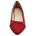 Ollio Women's Shoe Ballet Dress Faux Suede Pleated Pointed Toe Flat