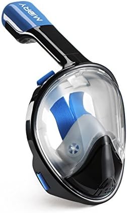 MIDRY Pro Snorkeling Starter Pack Full Face Snorkel Mask + Anti Fog Spray + Carrying Bag - Easy Breathing Technology + Panoramic 180° View