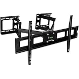 Mount-It! MI-484C Articulating Corner Mount for TV Premium Swivel Full Motion Wall Bracket for 37-63 inch Screen LCD OLED Plasma 4K Flat Panel Screens VESA up to 800x400, 132 lb Capacity, Black