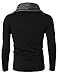 Doublju Mens Turtle Neck with Shirring Detail