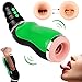 Male Masturbator Cup Adult Sex Toys for Men, Automatic Electric 5 Clamping+ 10 Vibrating with Various Girls Moans Stroker Masturbation Cup Rechargeable 3D Realistic Vagina Massage Vibrator