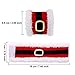 Leinuosen 10 Pieces Christmas Napkin Rings Holders Napkin Band with Santa Belt Design for Party Dinner Table Decoration