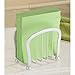 iDesign York Lyra Napkin Holder for Kitchen Countertops, Table - Pearl White