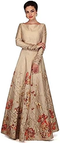 Ethnic Vila taffeta Silk Embroidered Semi-Stitched Anarkali Gown | womens party wear | Today preminum new gowns collection 2018 dress