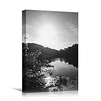 Canvas Wall Art Expressive Landscape Chic Dramatic Duotone Hallway Landscape Mountain Photography - 12x18 inches