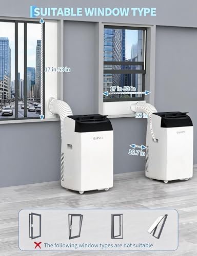 14,000 BTU 3-in-1 Portable Air Conditioner – Cools 750 sq. ft, Whisper-Quiet, No Professional Installation Needed