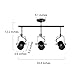 LALUZ Adjustable Track Lighting Kit, Industrial Ceiling Spotlight with 3 Heads, A02941