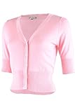 TL Women's Basic Comfy Versatile Short Sleeve Bolero Shrug Cardigan Junior Plus