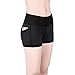 BALEAF Women's Yoga Workout Running Shorts with Side Pockets Non See-Through Yoga Shorts Heather Black Size M
