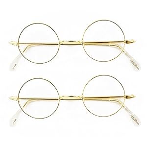 Round Wire Rim Glasses Costume Accessory (2 Pack)