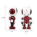 CONVLI Talking Robot Toys for Boys or Girls,Mini Body Robot with Repeats Your Voice,Colorful Flashing Lights Interactive Toy for Gift（red）