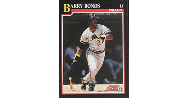 Amazon Com Baseball Mlb 1991 Score 330 Barry Bonds 330 Nm Pirates Collectibles Fine Art