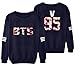 Kpop Hoodie Love Yourself Hoodie SUGA Jimin Jungkook V Rap J-Hope Jin Hoodies Sweatshirts Blue