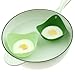 Fusionbrands PoachPod The Original Silicone, Floating Egg Poaching Cup, Green, 2 pack