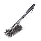 CADIMA Stainless Steel BBQ Grill Cleaner Brush Triple Head, Heavy Duty Quality, Perfect For Char-Broil, Weber, Porcelain, Infrared Grills, A-MUST-HAVE Best Brush For BBQ Lovers